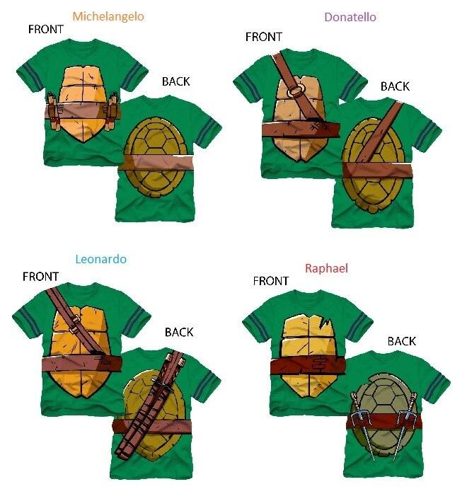 TMNT Striped Sleeves Boys Costume T-shirt-tvso
