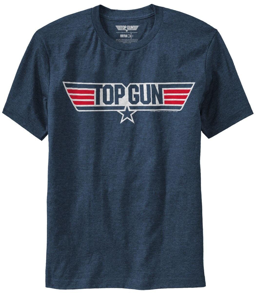 Top Gun White Stroke Navy T-shirt-tvso