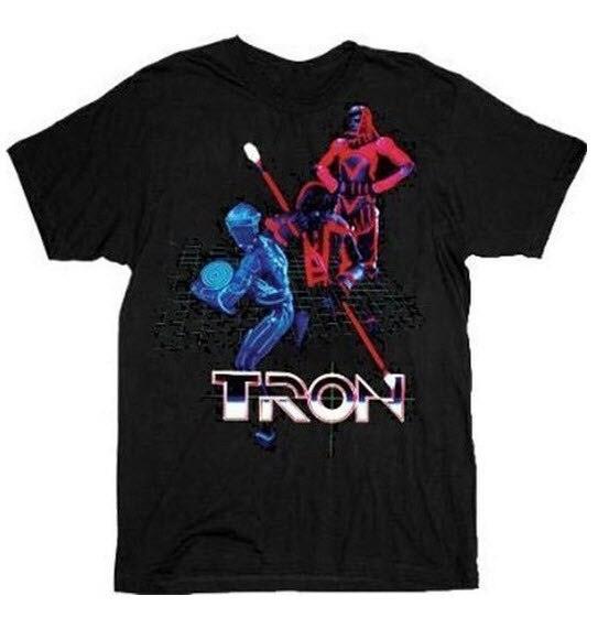Tron Battle Grid Black Adult T-shirt-tvso
