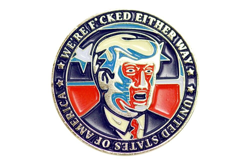 Trump Clinton Fcked Either Way Flip Coin-tvso