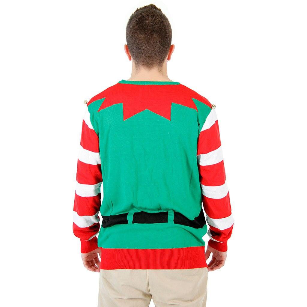 Ugly Christmas Sweater Elf with Bells-tvso