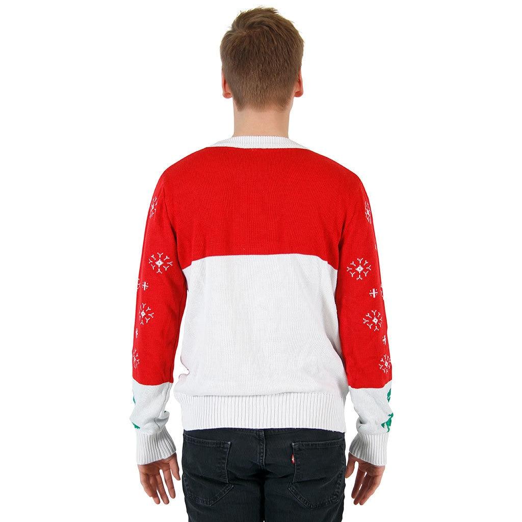 Ugly Christmas Sweater Snowman & Trees with Flashing Lights-tvso