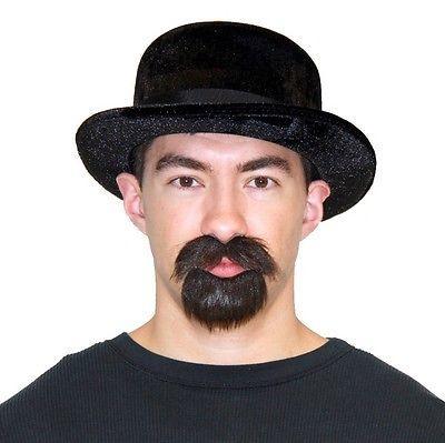 Walter Alias Pork Pie Hat Beard & Mustache Costume Set-tvso