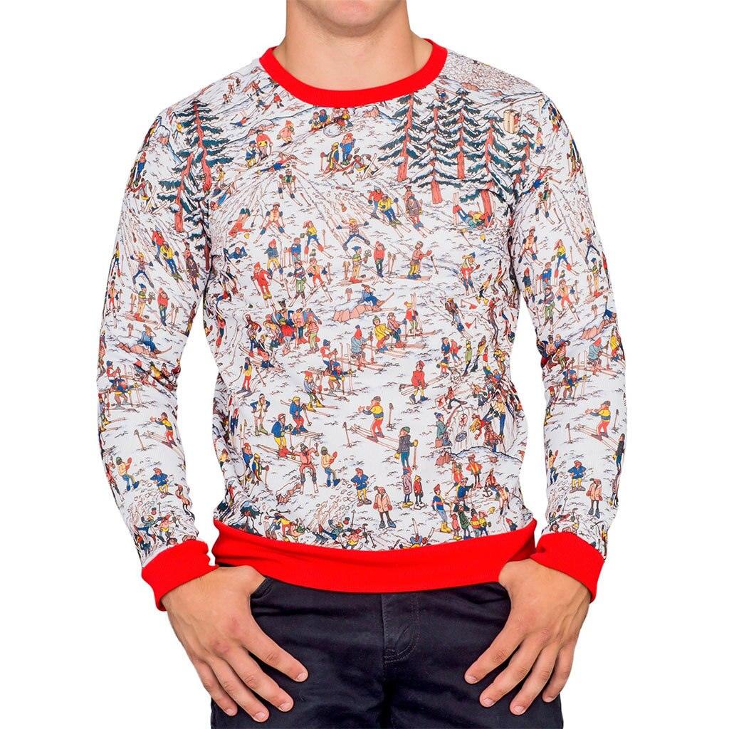 Where is Waldo Snow Mountain Long Sleeve Sweater-tvso