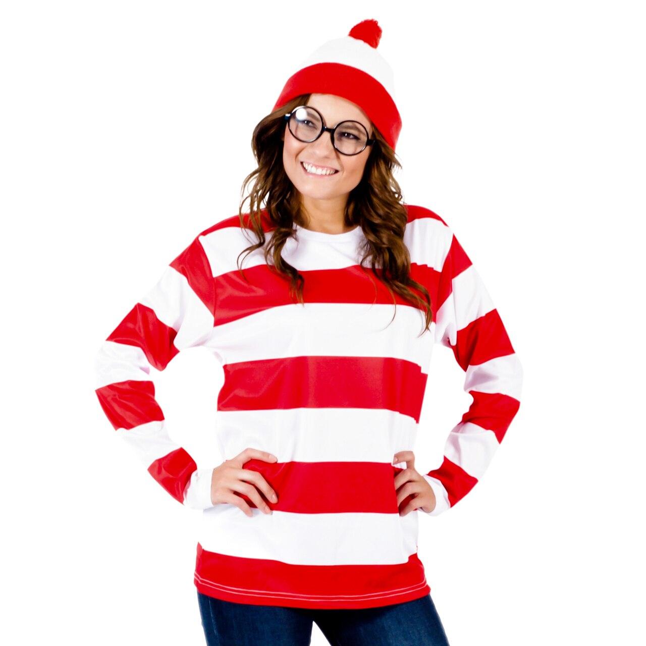 Where's Waldo DELUXE Adult Costume Set-tvso