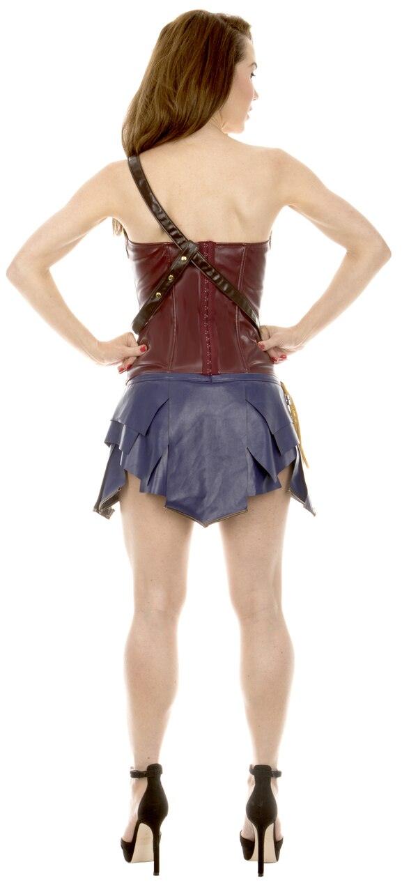 Wonder Woman Corset & Skirt Cosplay Costume-tvso