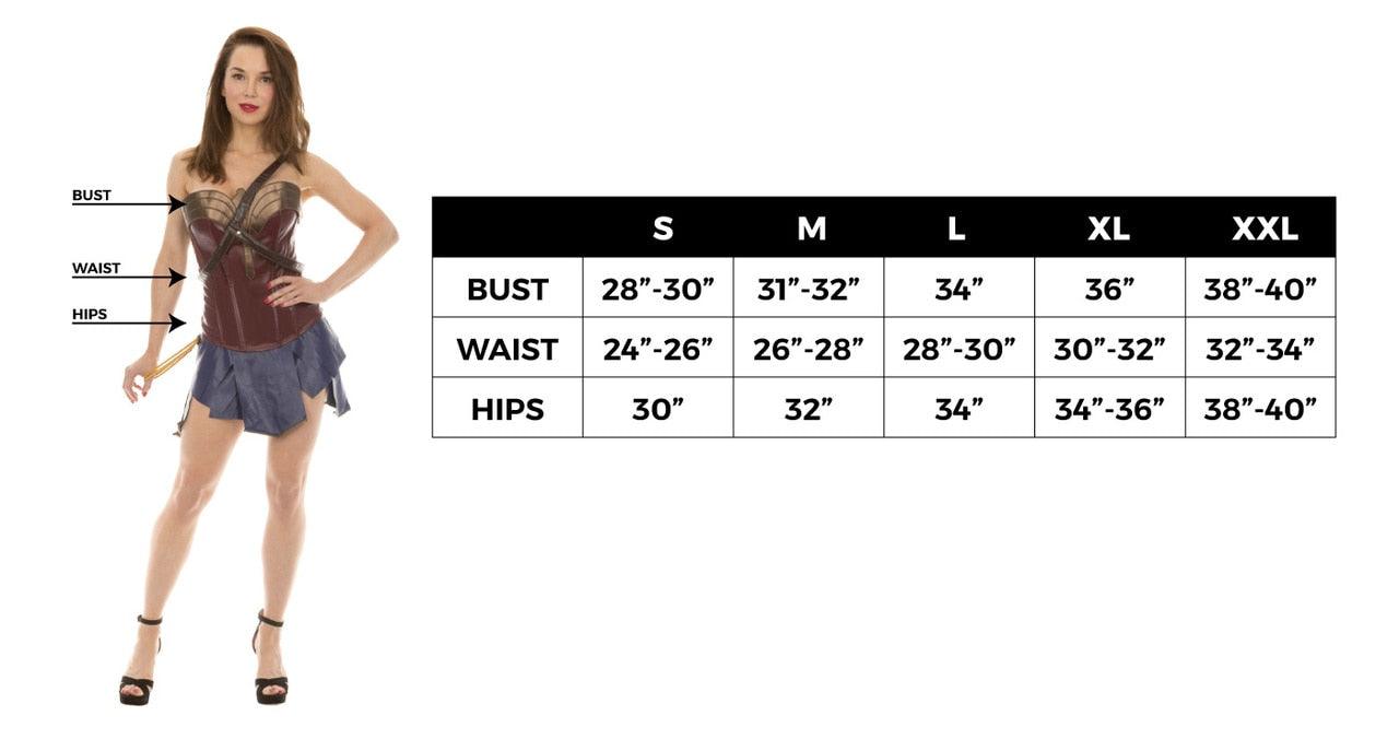 Wonder Woman Corset & Skirt Cosplay Costume-tvso