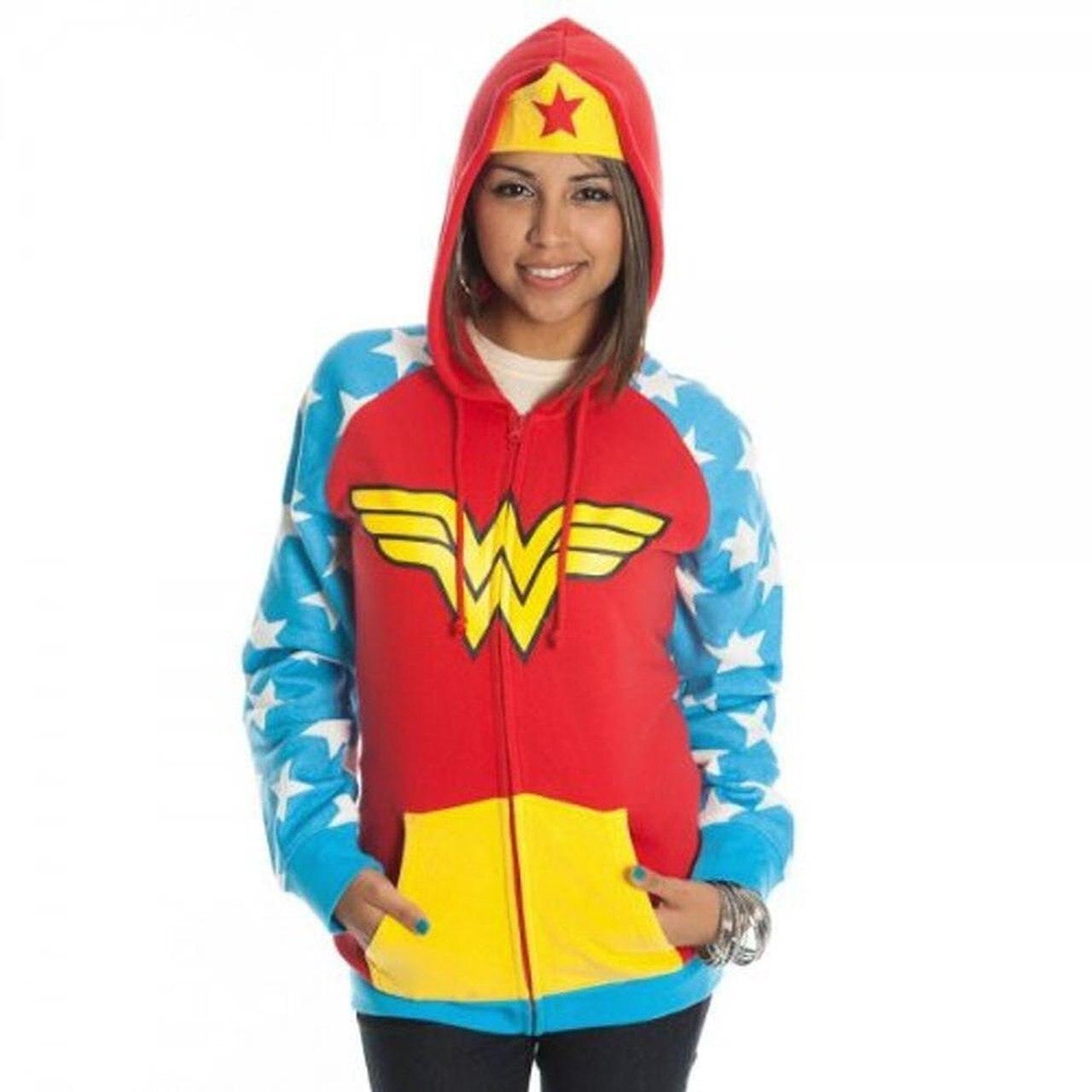Wonder Woman Costume Hoodie Jacket Sweatshirt-tvso