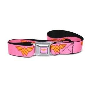 Wonder Woman Logo Pink Adult Seatbelt Belt-tvso