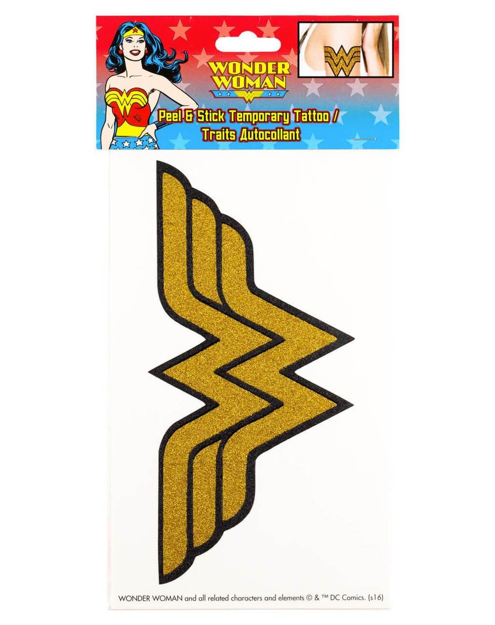 Wonder Woman Peel and Stick Temporary Arm Tattoo-tvso