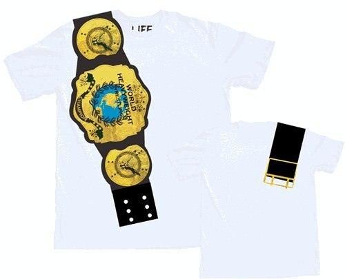 World Heavyweight Champion Belt on Shoulder T-shirt-tvso