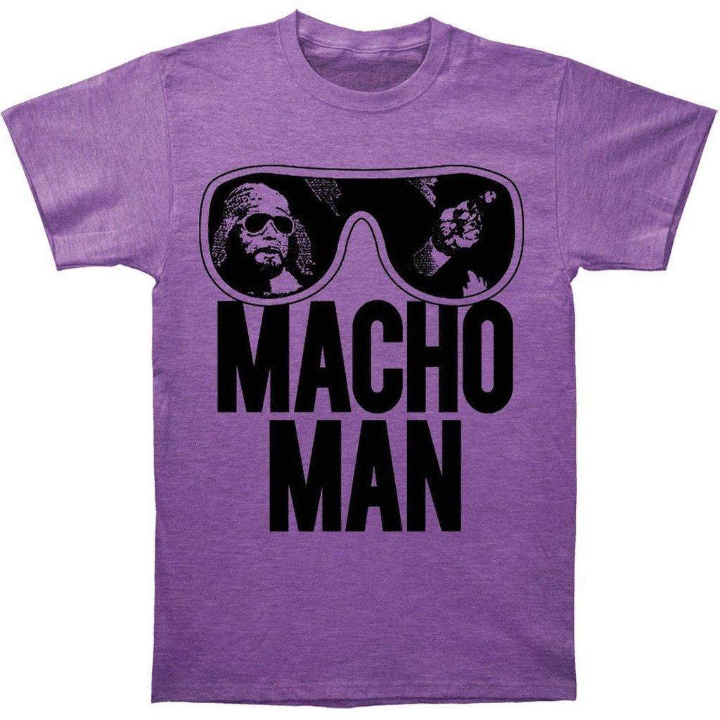 WWE Old School Macho Man PURPLE Glasses T-Shirt-tvso