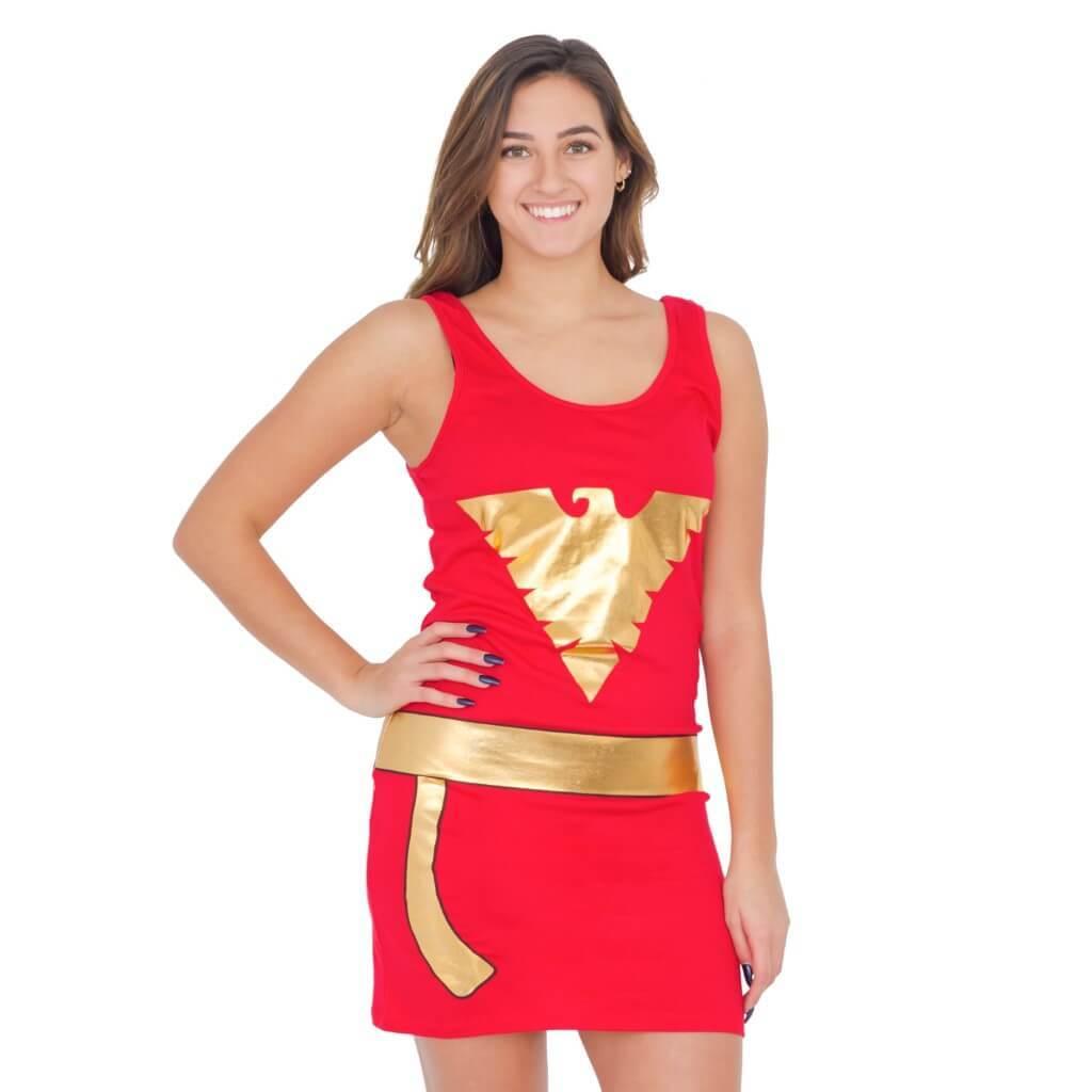 X-Men Dark Phoenix Tunic Tank Dress - Red
