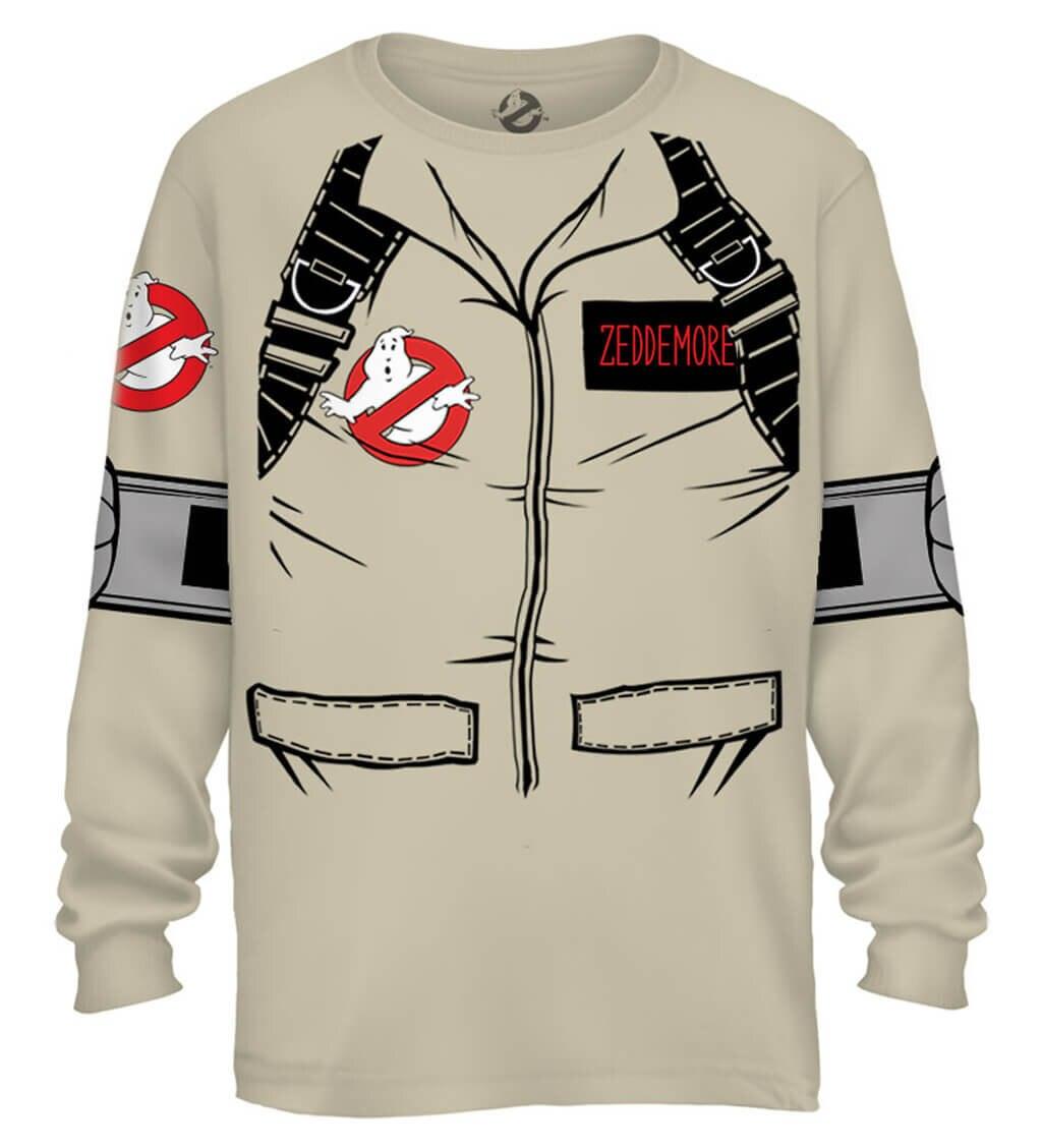 Zeddemore Long Sleeve Costume T-Shirt With Back Print-tvso