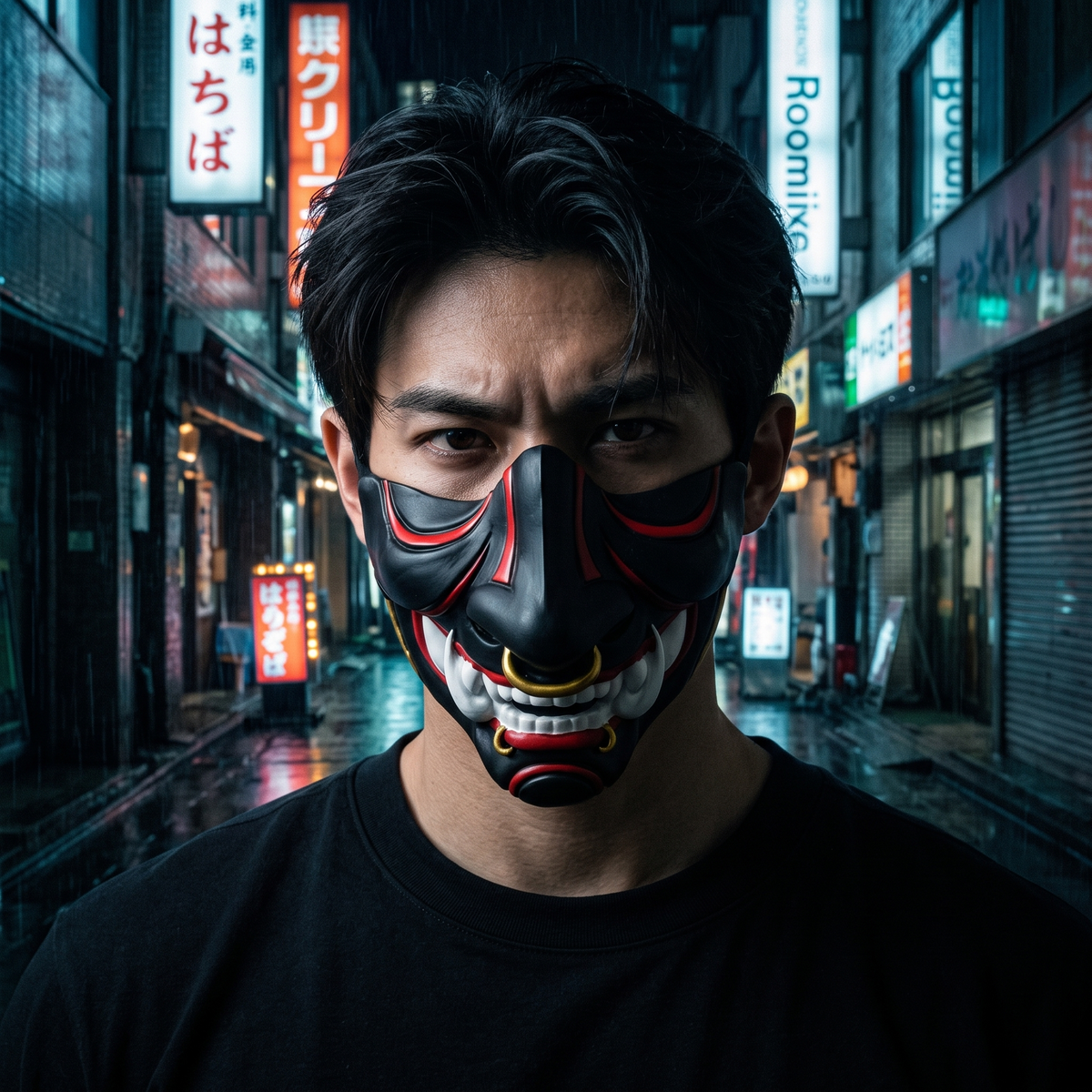 Adult Unisex Traditional Japanese Halloween Cosplay Costume Masks (4 Styles)