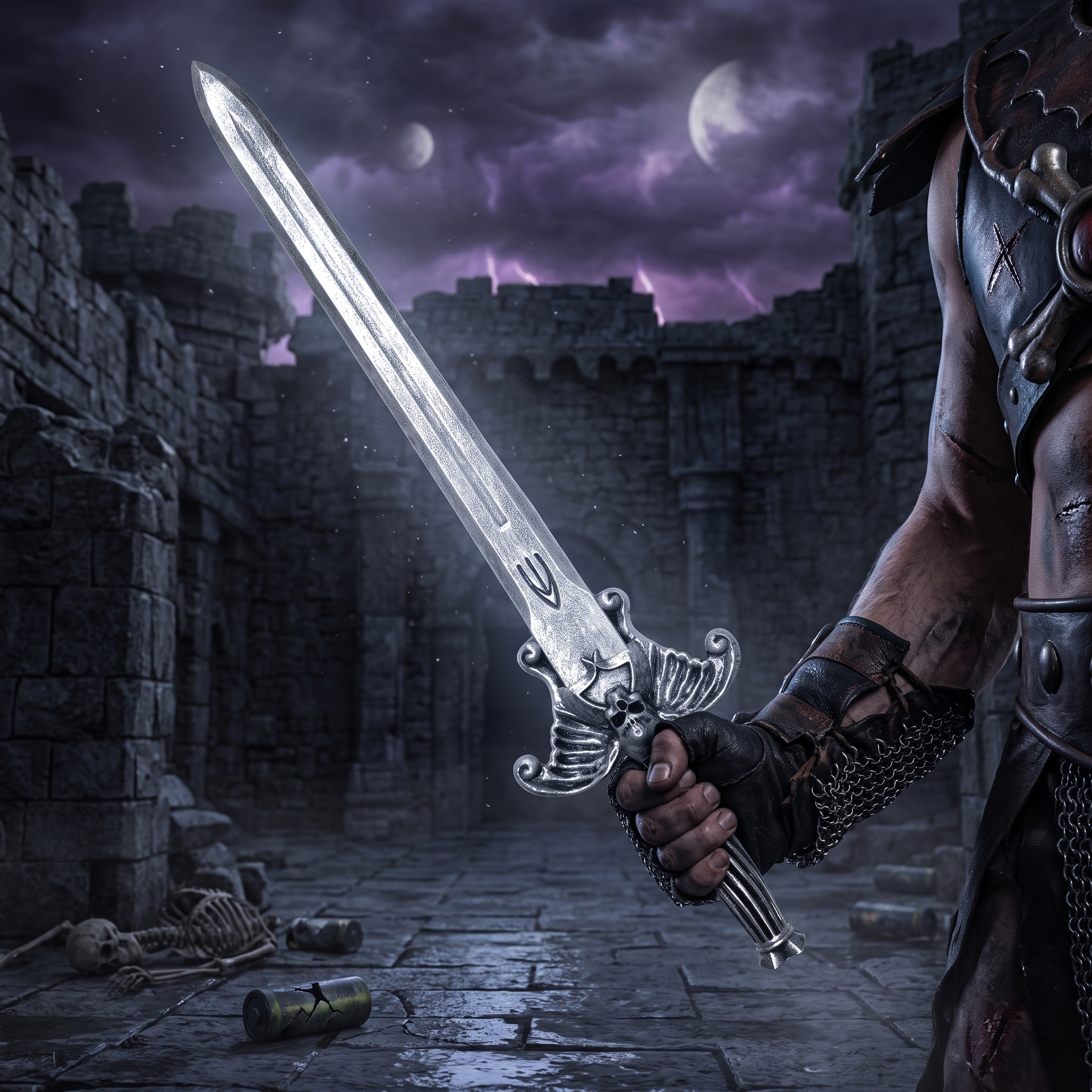 Replica Skeletor He-Man Masters of the Universe Halloween Cosplay Costume Sword
