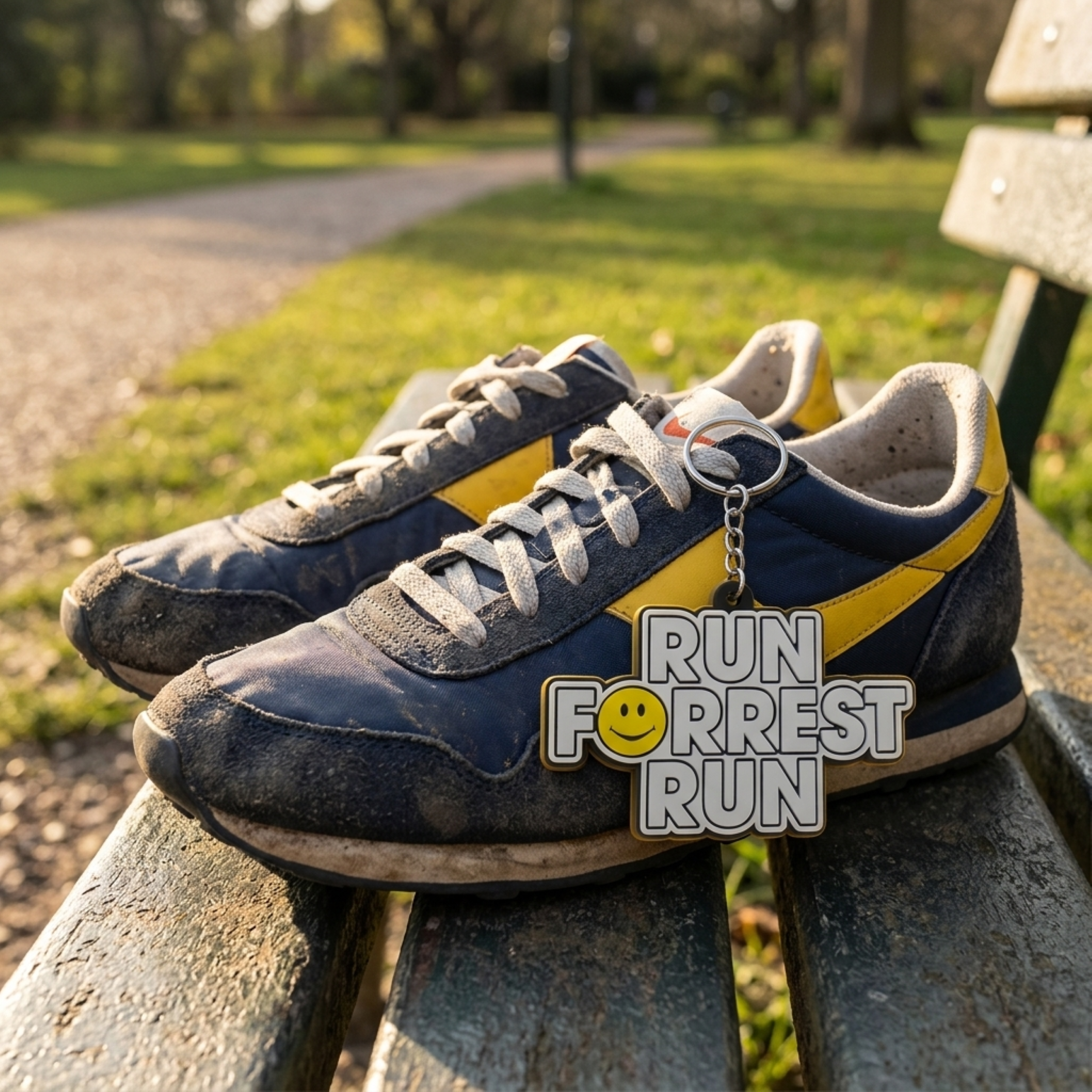 Run Forrest Run Keychain 1990s Nostalgia Gift