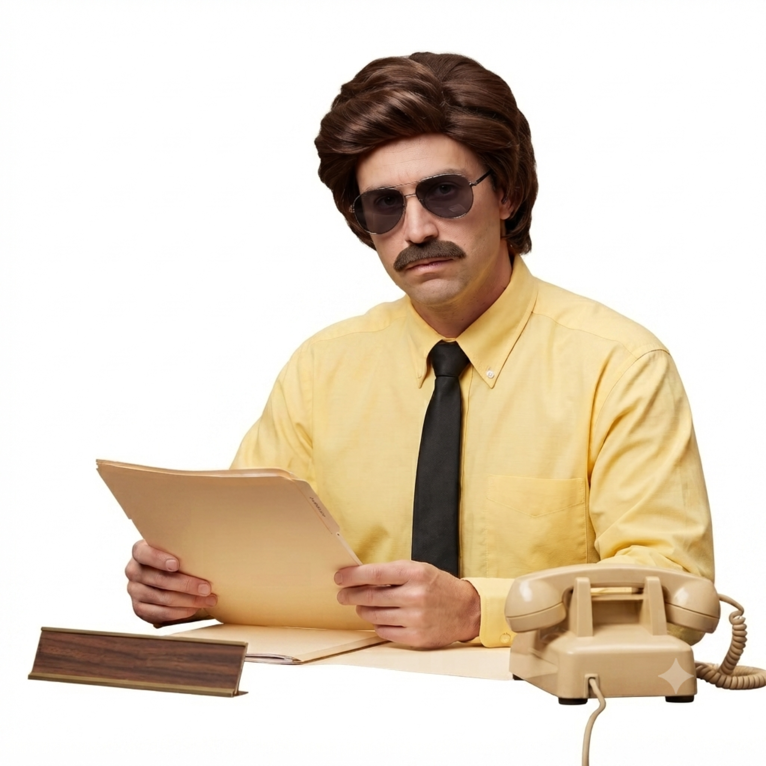 Limu Emu Adult Unisex Halloween Wig, Glasses & Mustache Cosplay Costume Set