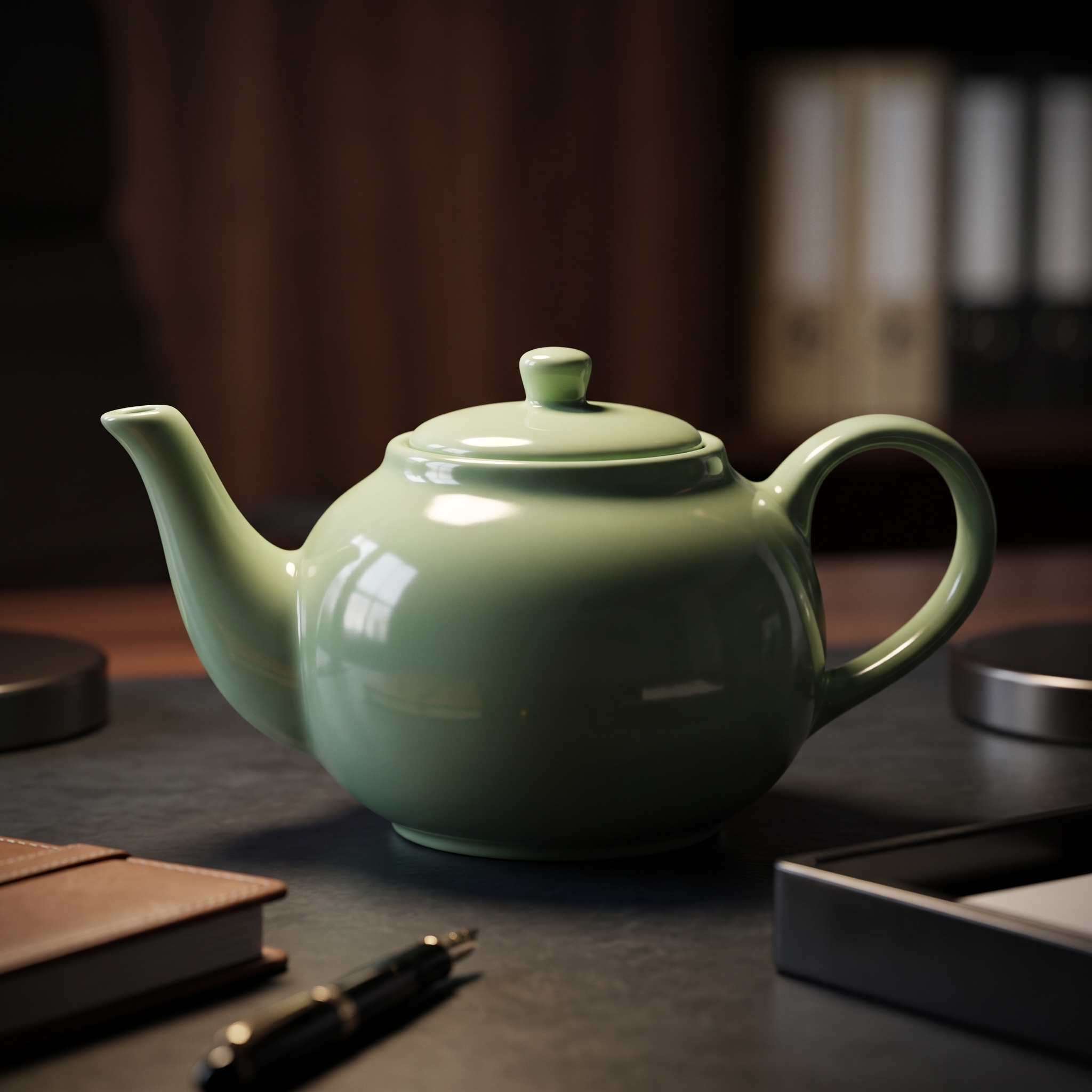 Jim & Pam's The Office Replica Gift Idea Seafoam Green Teapot