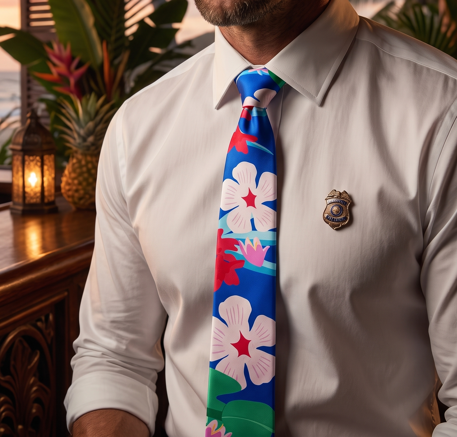 Zoo Red Fox Unisex Halloween Cosplay Costume Replica Hawaiian Tie