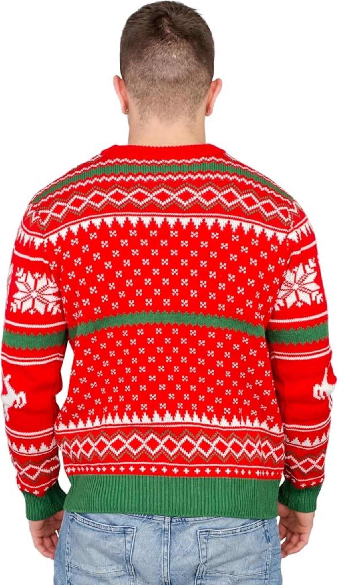 1990s Christmas Movie Quote Throwback Adult Unisex Ugly Christmas Sweater (Red/White) - TVStoreOnline