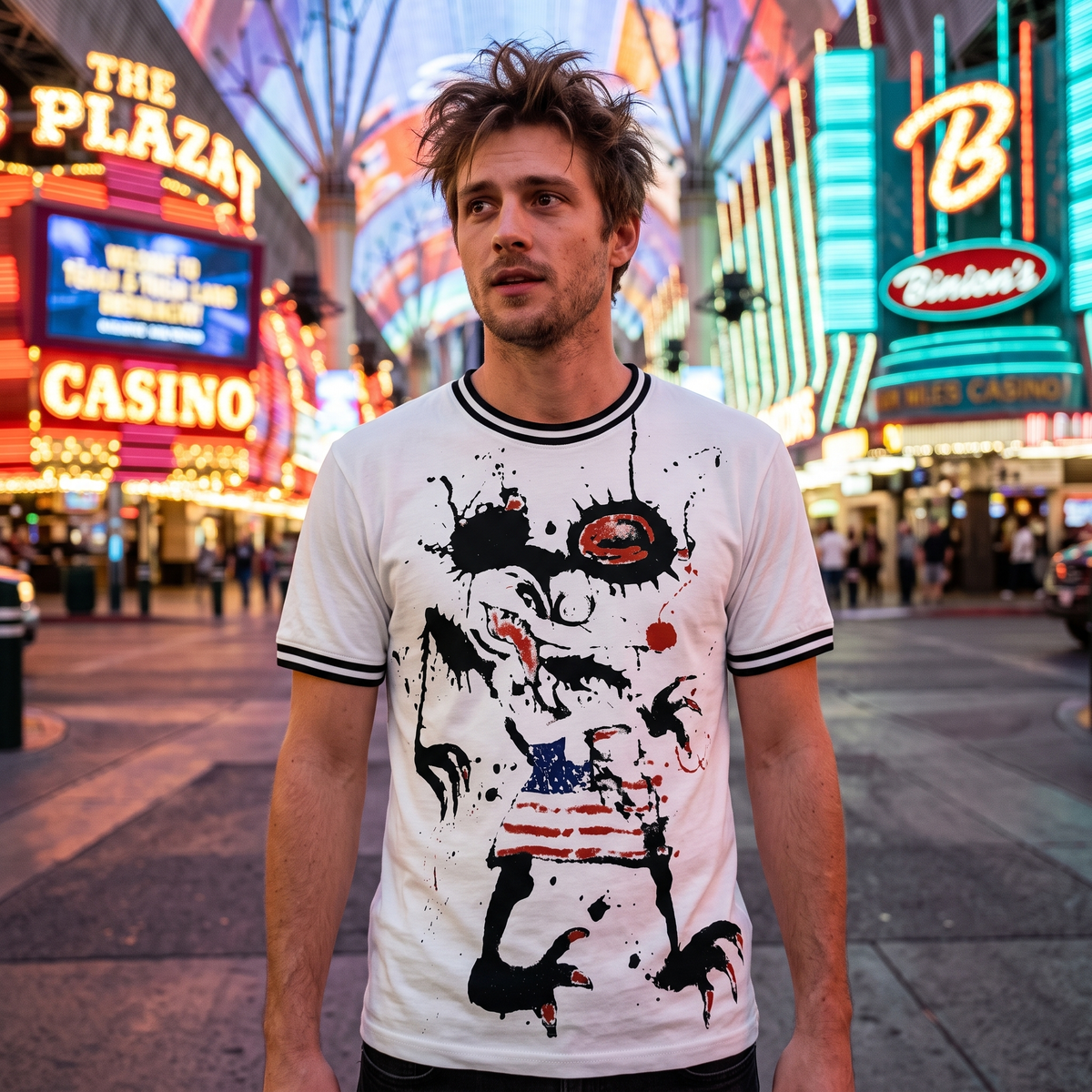 Fear and Loathing Ralph Artist-Inspired Adult Unisex Mouse Flag T-Shirt