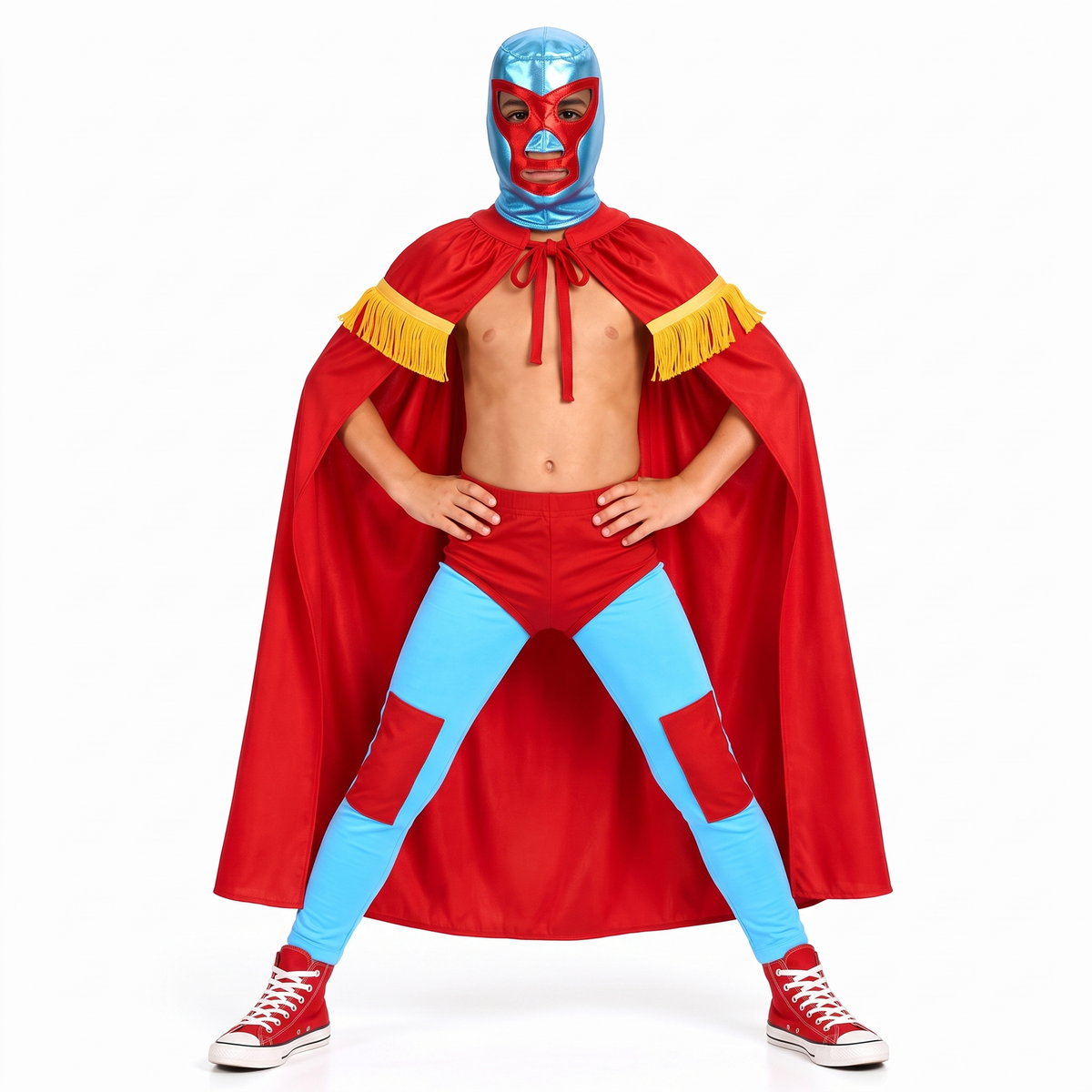 Kids Youth Replica Luchador Wrestler Halloween Cosplay Costume Set