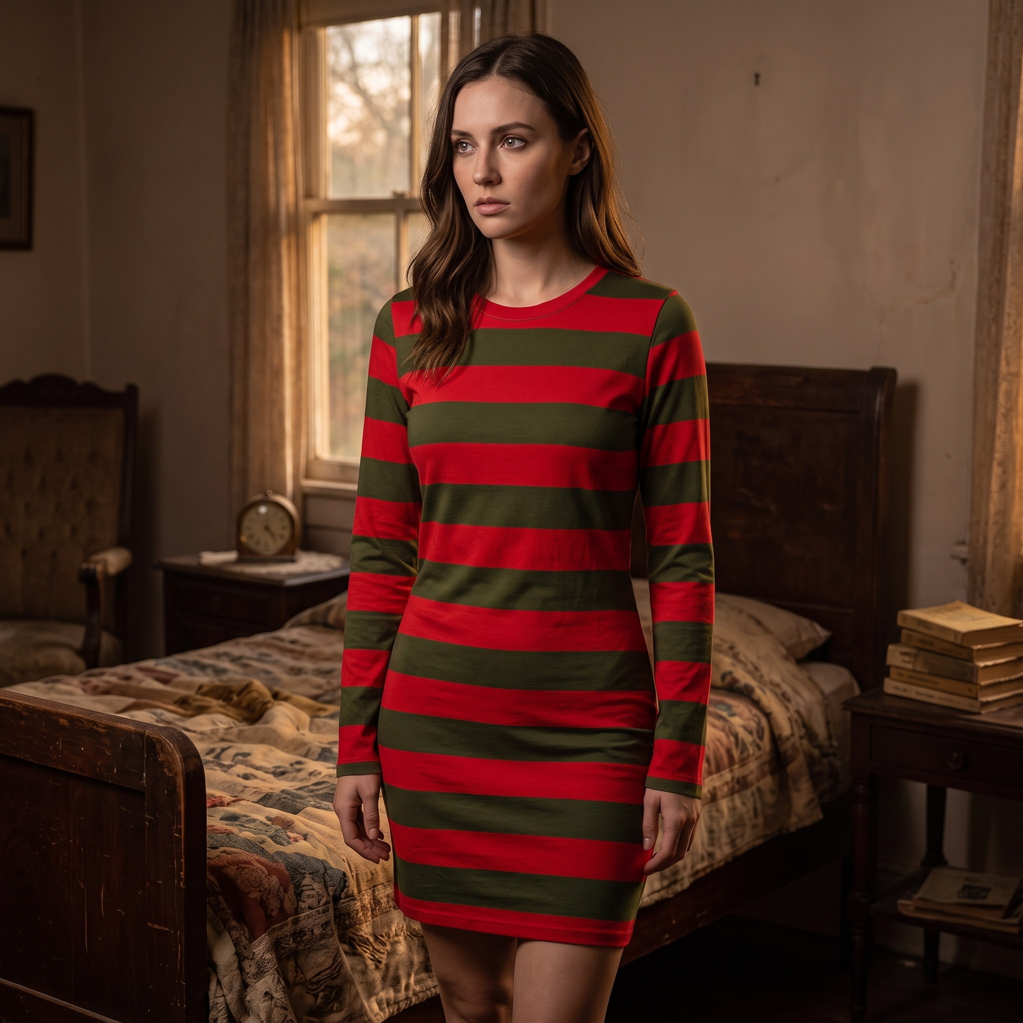 Freddy NOES 1980s Retro Horror Women's Halloween Cosplay Costume Dress