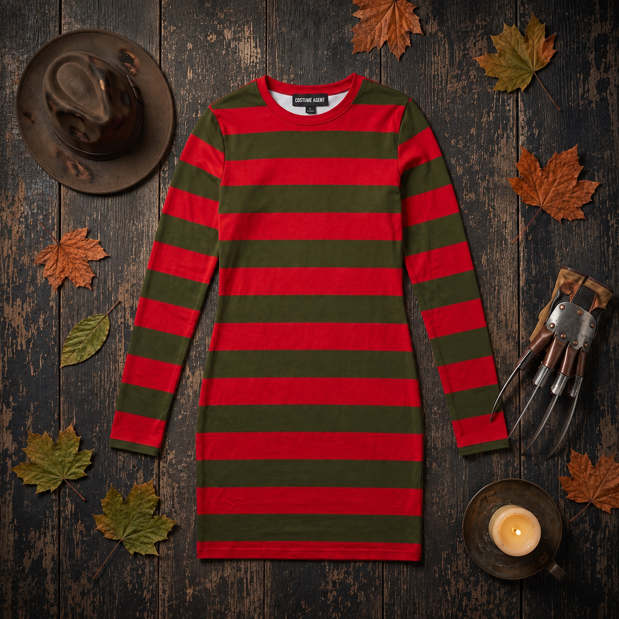 Freddy NOES 1980s Retro Horror Women's Halloween Cosplay Costume Dress
