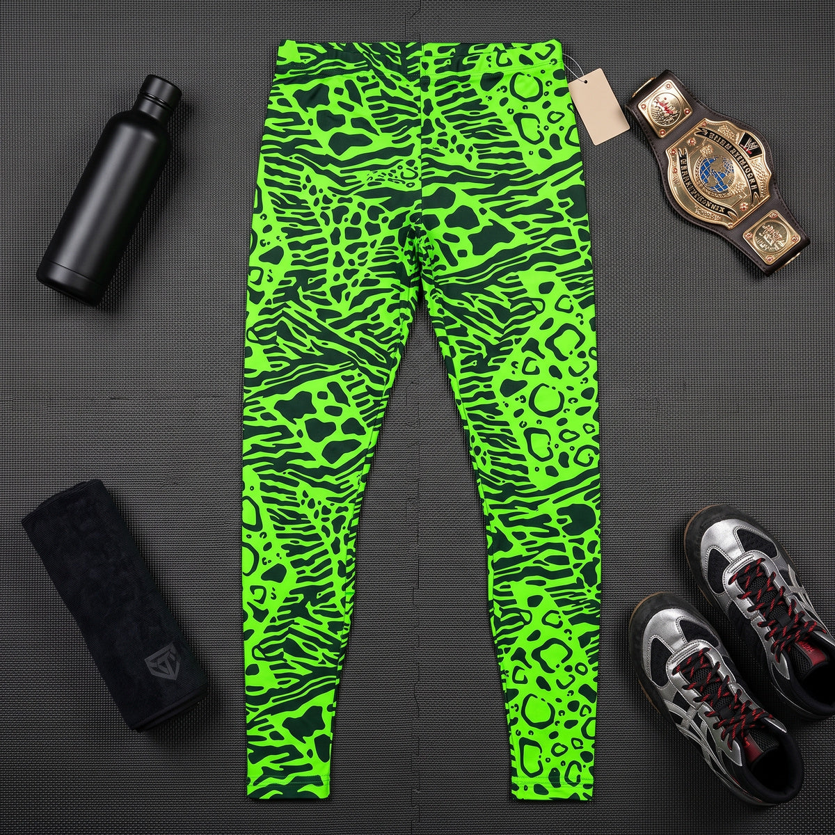 1980s Retro Style Neon Wrestling Aerobics Adult Spandex Pants