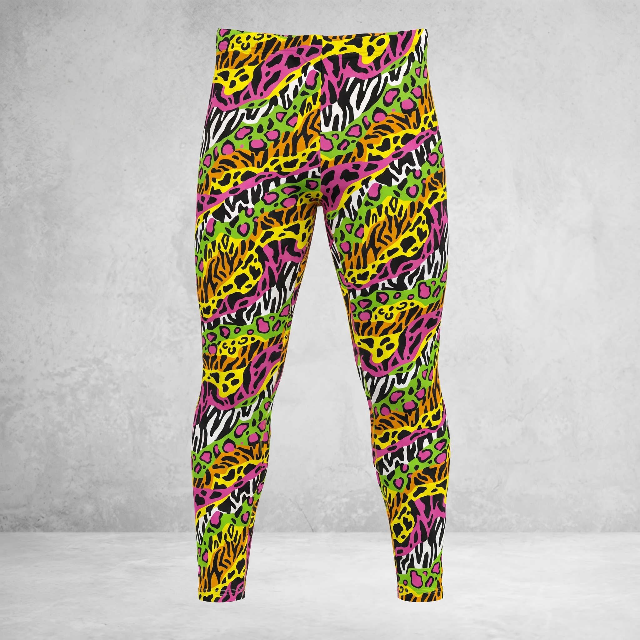 1980s Retro Style Neon Wrestling Aerobics Adult Unisex Spandex Pants
