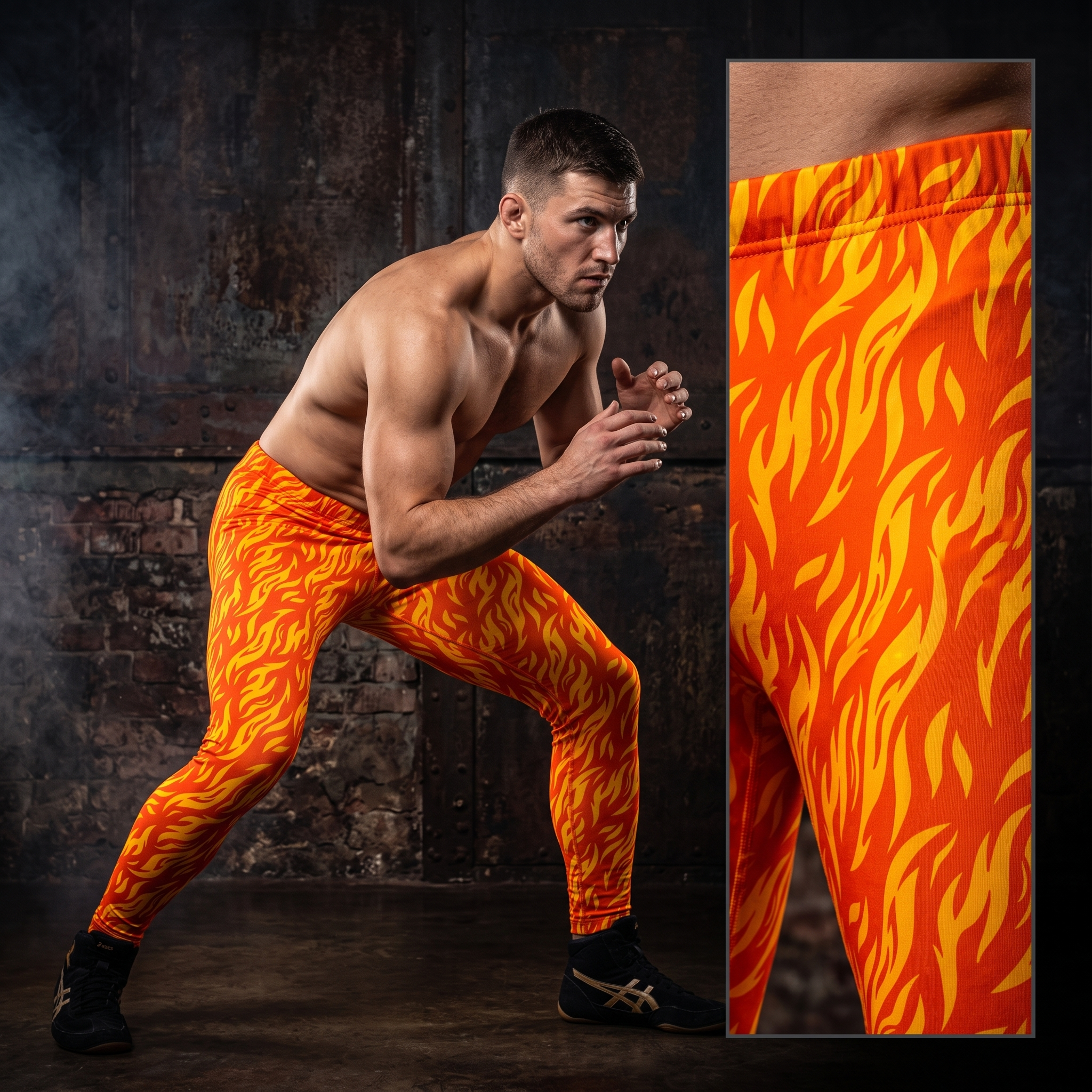 1980s Retro Style Neon Wrestling Aerobics Adult Unisex Spandex Pants