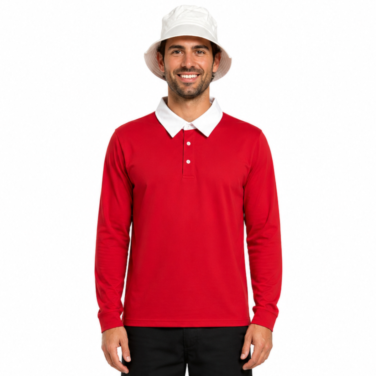Replica Gilligan Character Adult Unisex Halloween Cosplay Costume Shirt/Hat Set