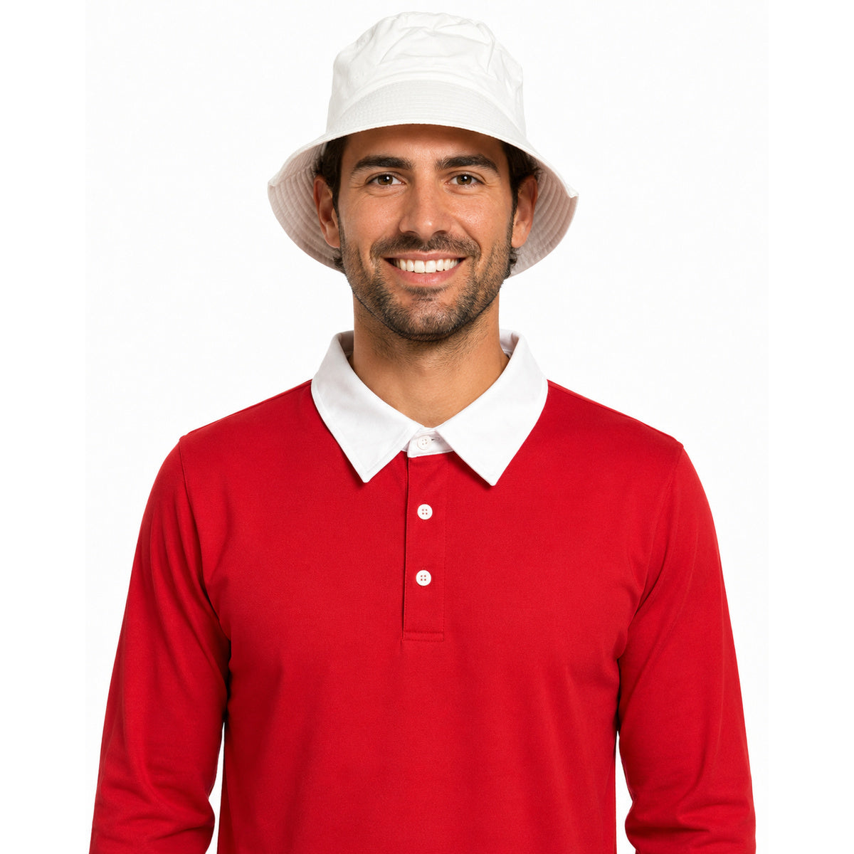 Replica Gilligan Character Adult Unisex Halloween Cosplay Costume Shirt/Hat Set