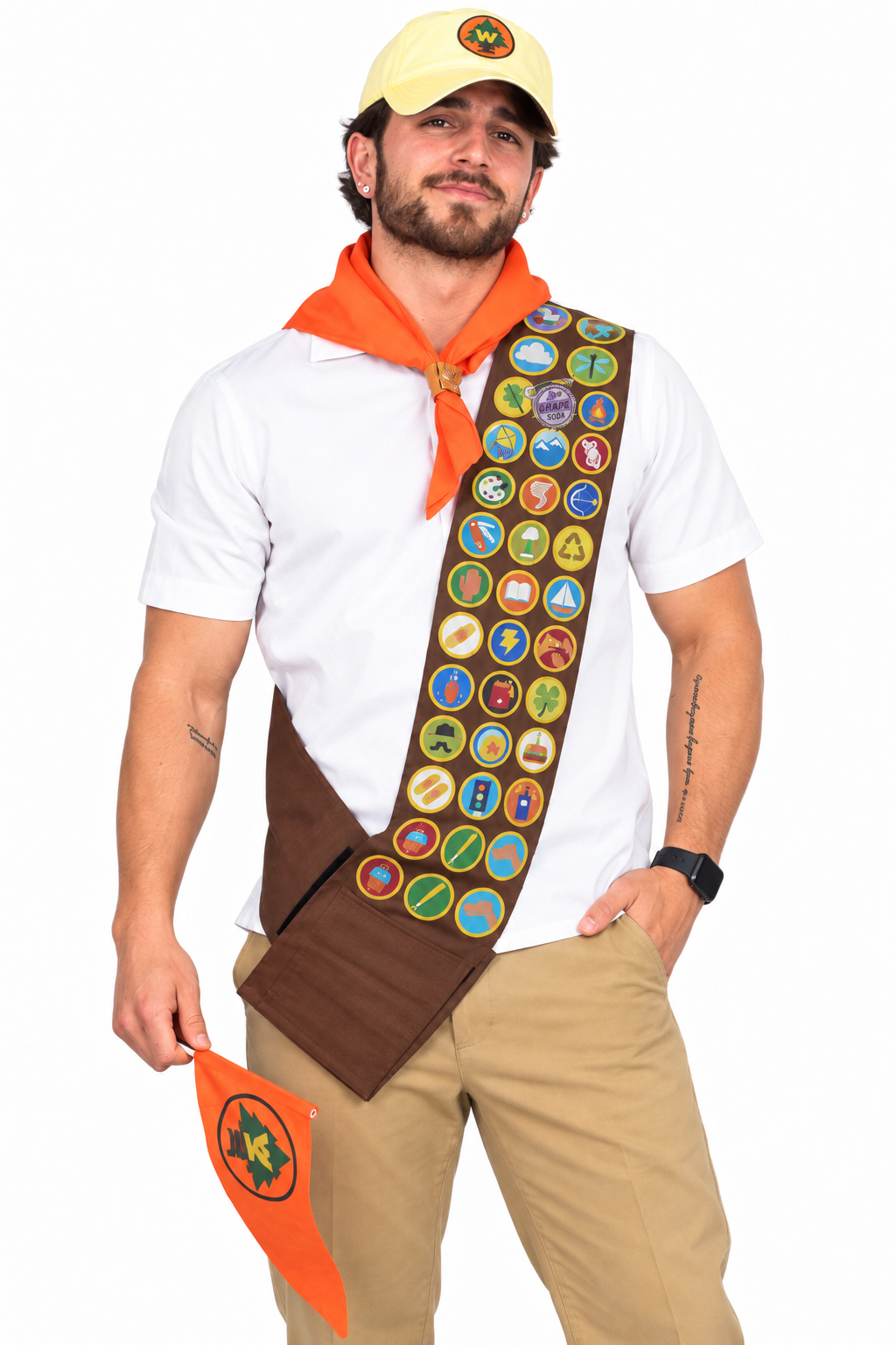 Russel Printed Unisex Sash Halloween Cosplay Costume Set