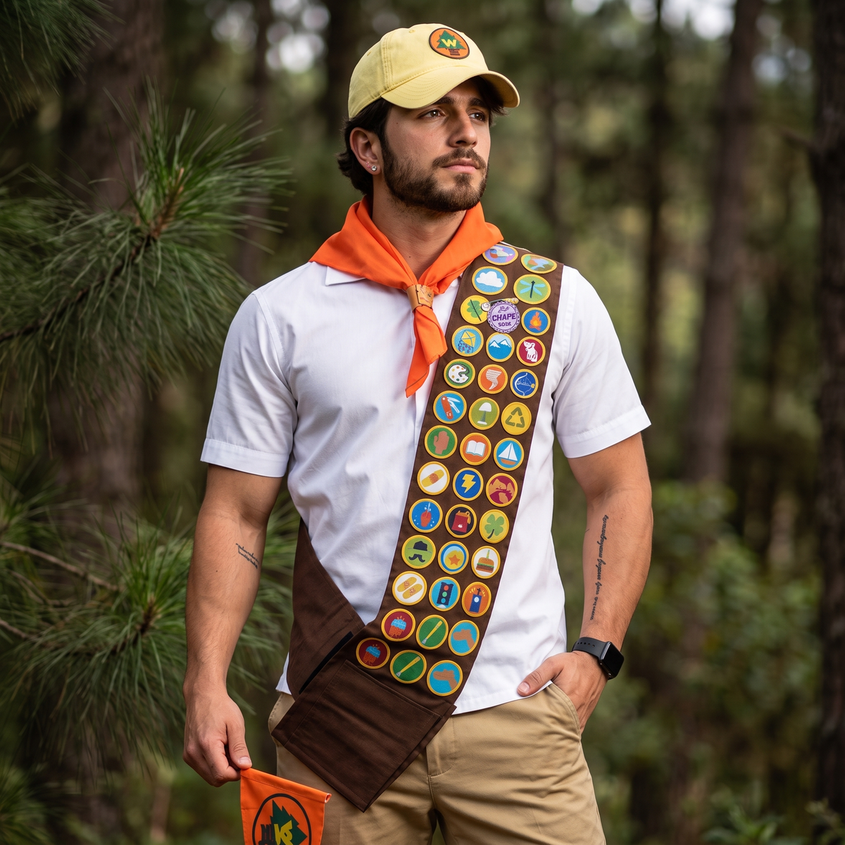 Russel Printed Unisex Sash Halloween Cosplay Costume Set