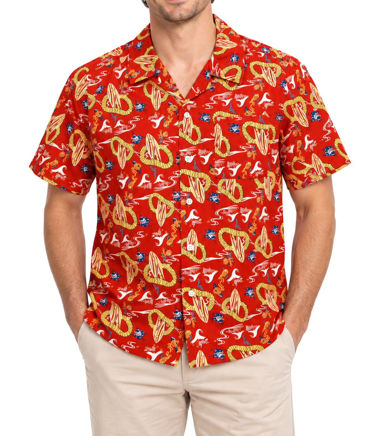 Fear and Loathing Dr. Gonzo Adult Unisex Replica Halloween Cosplay Costume Hawaiian Shirt