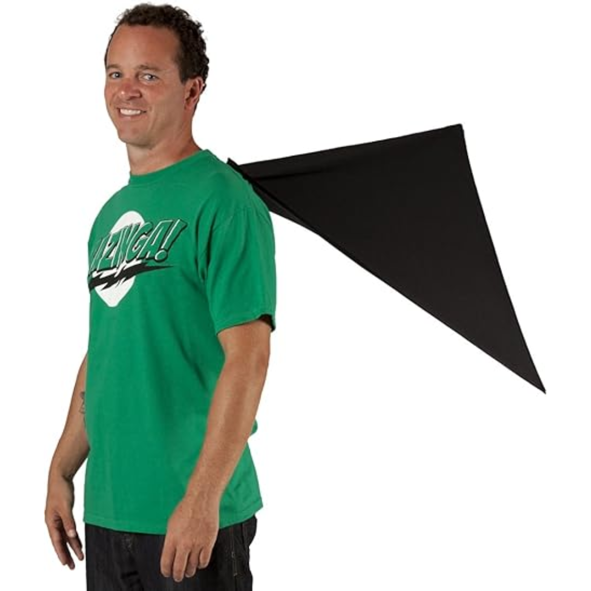 The Big Bang Theory Bazinga!! Adult t-shirt tee with Attachable Cape