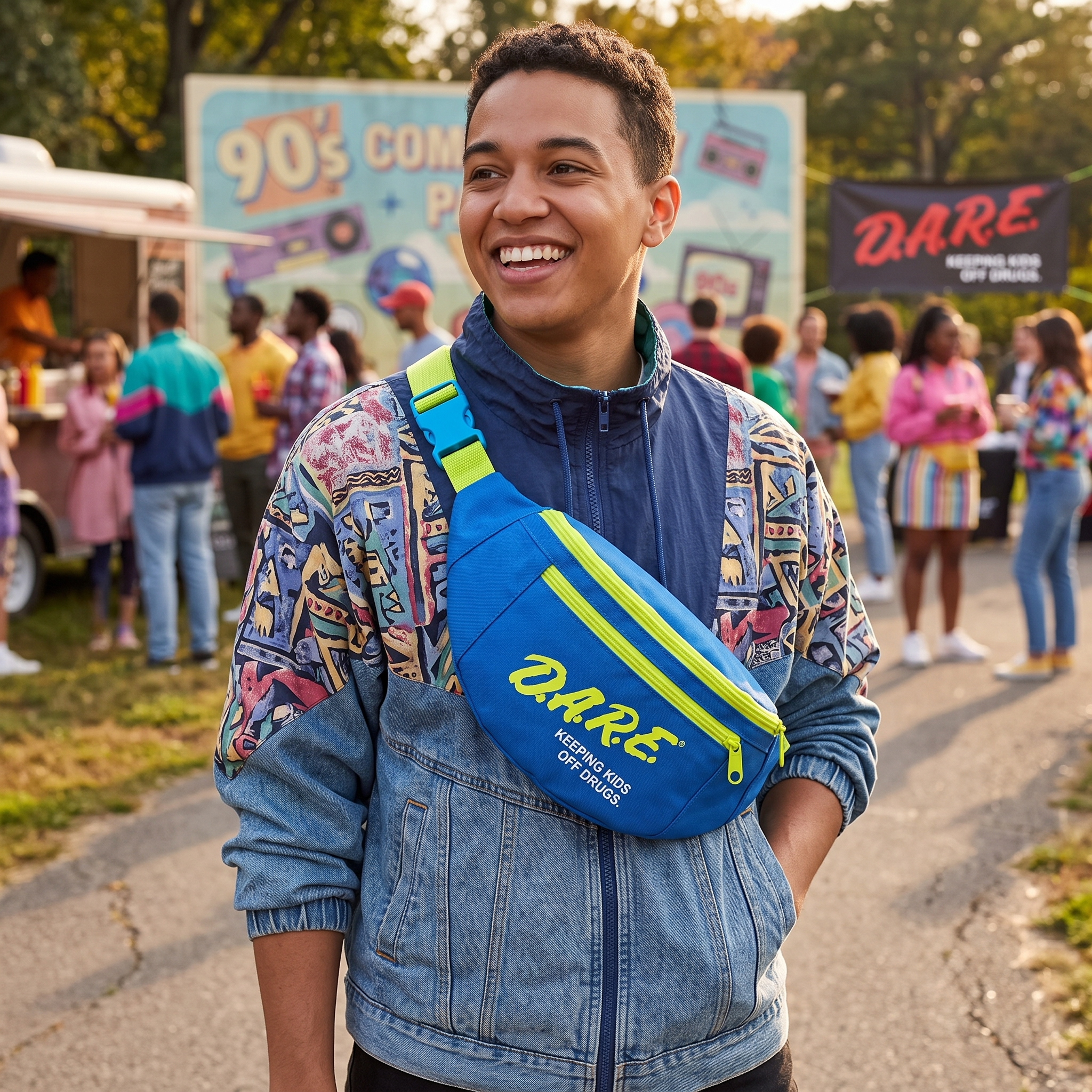 Retro 1980s-1990s D.A.R.E. Logo Fanny Pack (3 Color Options)