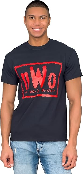 New World Order Replica Red Ink Black Halloween Cosplay Costume T-shirt