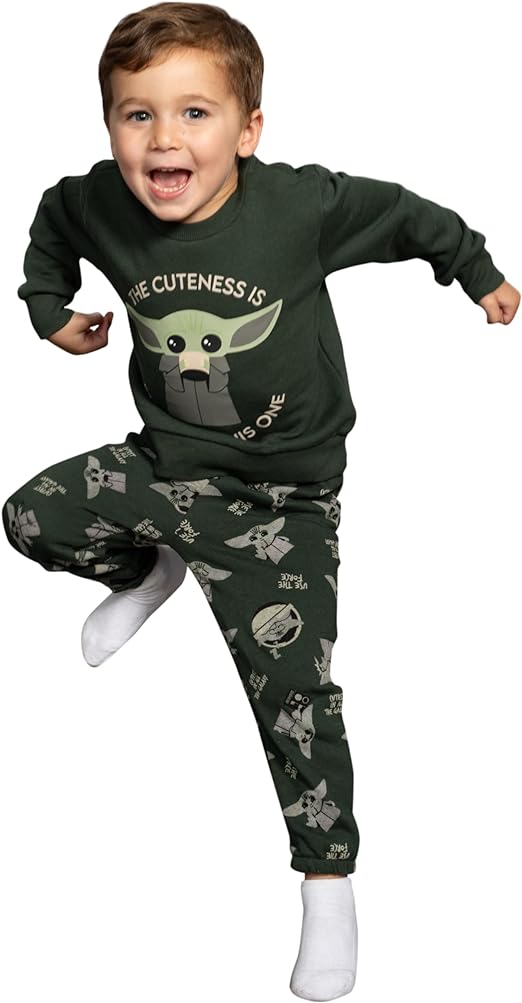 The Cuteness is Strong in This One Green Sweatshirt and Pants Set