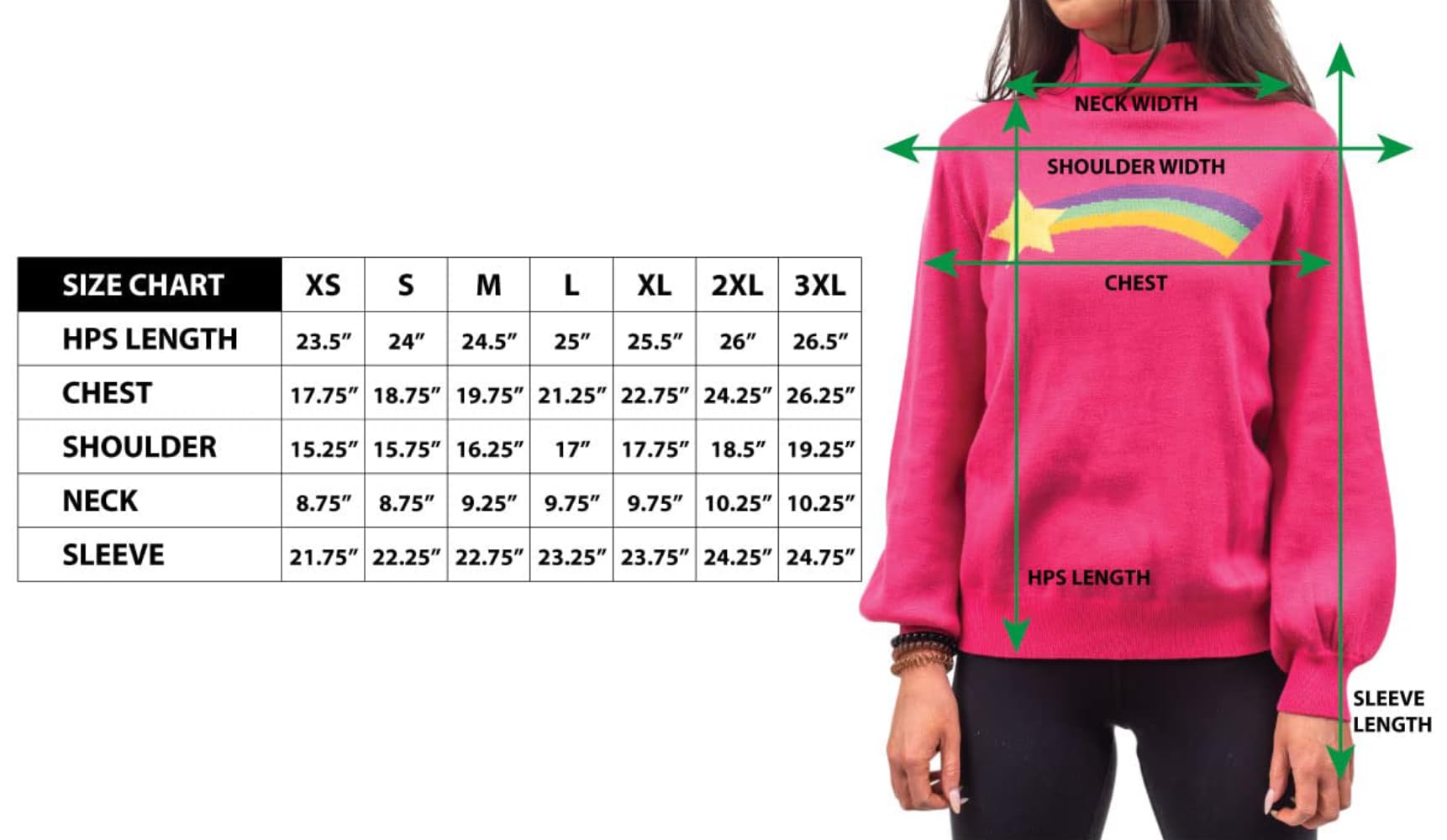 Rainbow Star Pink Pines Cartoon Sweater Halloween Costume Cosplay