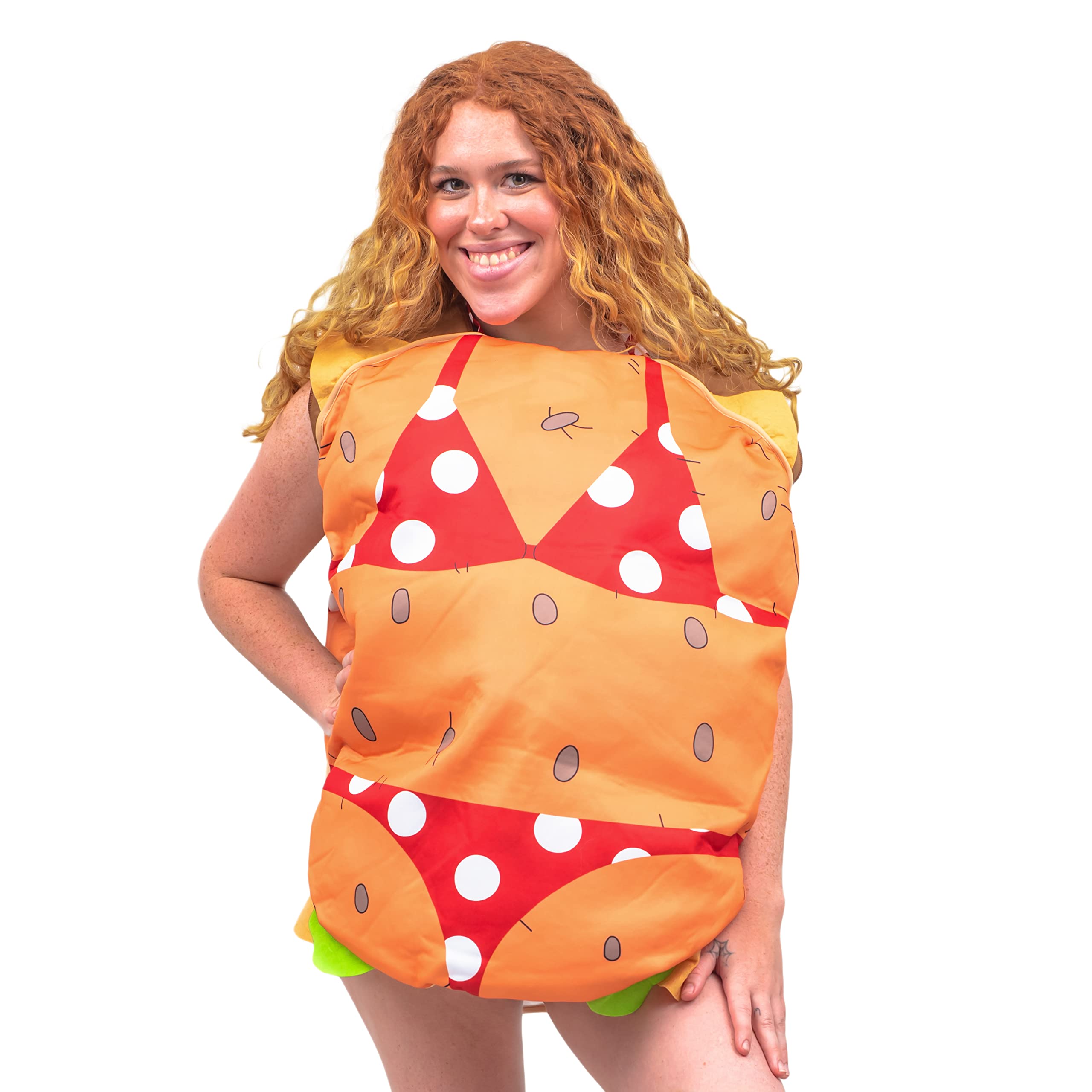 Adult Food 3D Sandwich Spicy Chicken Pizza Taco Burger Halloween Costu