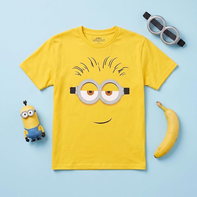 Kids Youth Minions Big Face Halloween Cosplay Costume T-Shirt