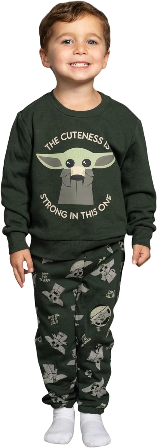 The Cuteness is Strong in This One Green Sweatshirt and Pants Set