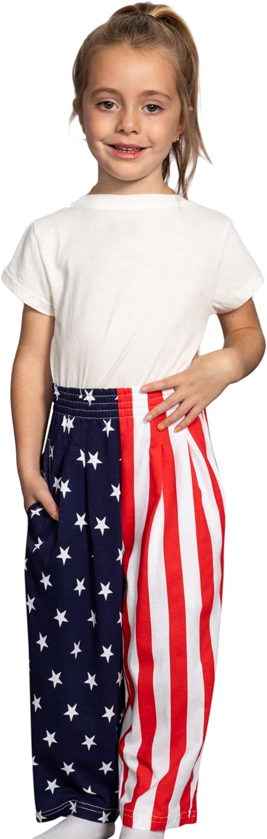 USA Flag Kids Pants Patriotic Stars