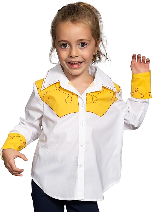 Jessie Cowgirl Kids Children Halloween Costume Cosplay Long Sleeve Button Up Shirt