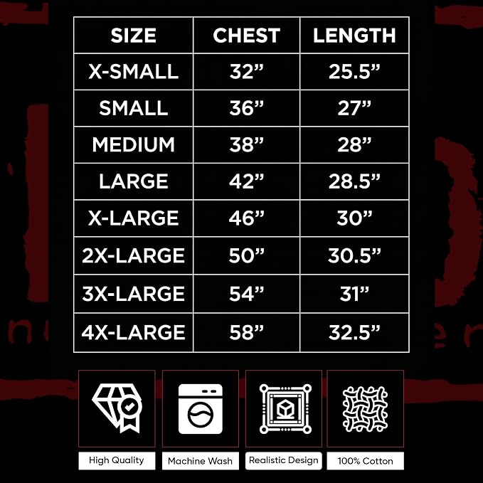 New World Order Replica Red Ink Black Halloween Cosplay Costume T-shirt