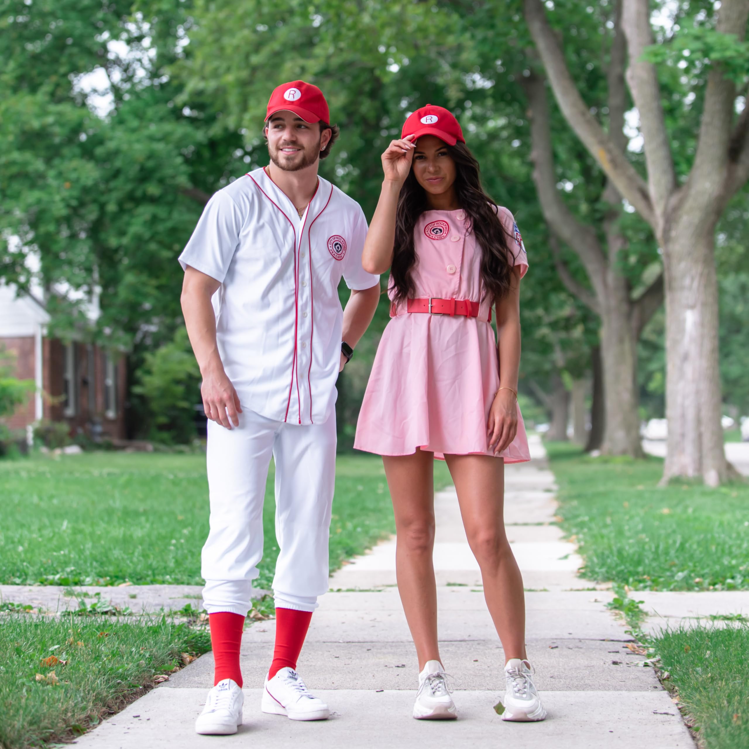 Rockford Peaches AAGPBL Pink Baseball Womens Costume Dress