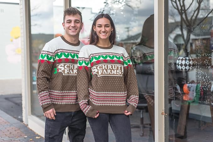 The Office TV Series Dwight Schrute Farms Beets Ugly Christmas Sweater